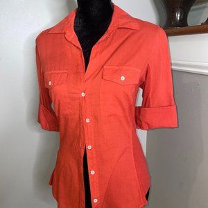 James Perse Contrast Ribbed Surplus Shirt